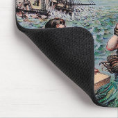 Meerjungfrau Antike Magie Schöner Ozean Mousepad (Ecke)