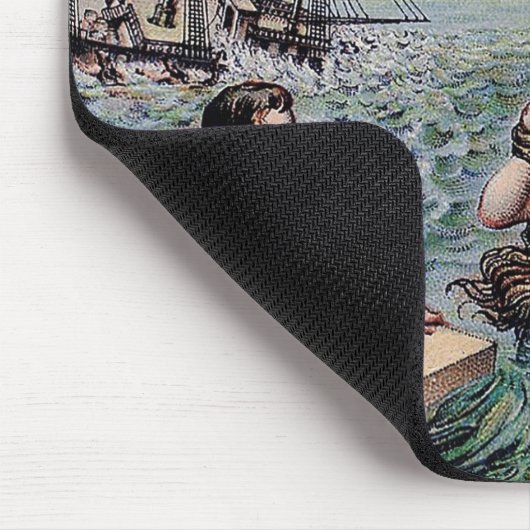 Meerjungfrau Antike Magie Schöner Ozean Mousepad (Ecke)