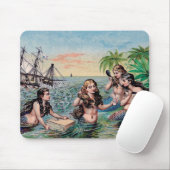Meerjungfrau Antike Magie Schöner Ozean Mousepad (Mit Mouse)