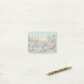 Meerjungfrau Antike Magie Schöner Ozean Post-it Klebezettel (Auf Schreibtisch)