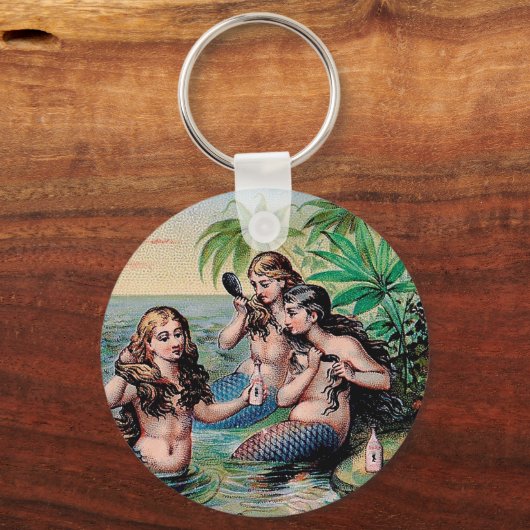 Meerjungfrau Antike Magie Schöner Ozean Schlüsselanhänger (Vorderseite)