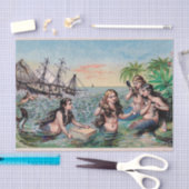 Meerjungfrau Antike Magie Schöner Ozean Seidenpapier (Handwerk)