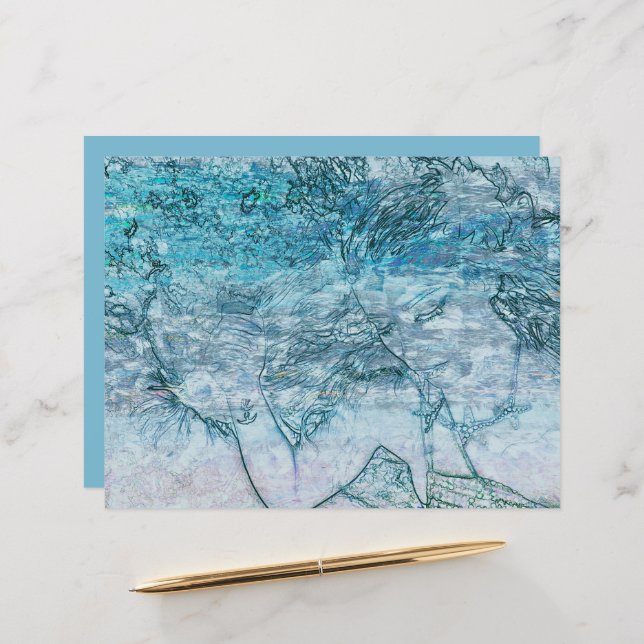 Meerjungfrau Aquamarine Wellen des grünen Ozeans D (Vorderseite/Rückseite Beispiel)