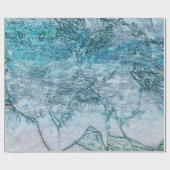 Meerjungfrau Aquamarine Wellen des grünen Ozeans D Geschenkpapier (Flach)