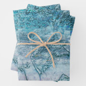 Meerjungfrau Aquamarine Wellen des grünen Ozeans D Geschenkpapier Set (Beispiel)