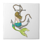 Meerjungfrau auf Anchor Fliese (Vorderseite)