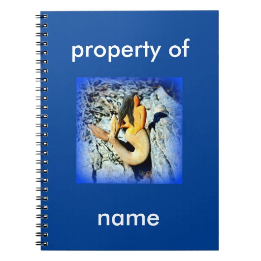 Meerjungfrau auf blau notizblock (Vorderseite)