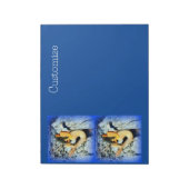 Meerjungfrau auf blau notizblock (Rotiert)