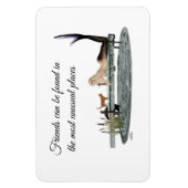 Meerjungfrau auf Bootsanlegestelle Flexible Magnet (Vertikal)