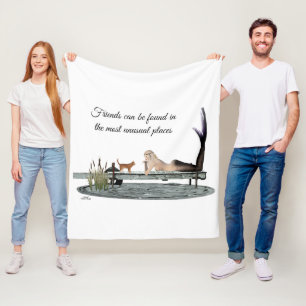Meerjungfrau auf Bootsdock Fleece Blanket