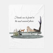 Meerjungfrau auf Bootsdock Fleece Blanket (Vorderseite)