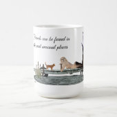 Meerjungfrau auf Bootsdockkaffee Tasse (Mittel)