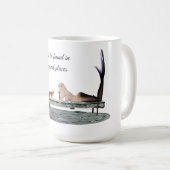 Meerjungfrau auf Bootsdockkaffee Tasse (VorderseiteRechts)