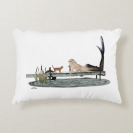 Meerjungfrau auf dem Dock Accent Pillow Dekokissen