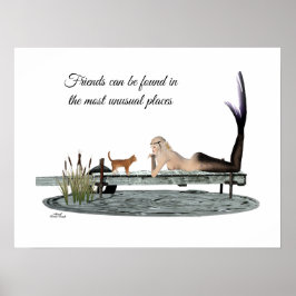 Meerjungfrau auf dem Dock-Poster Poster