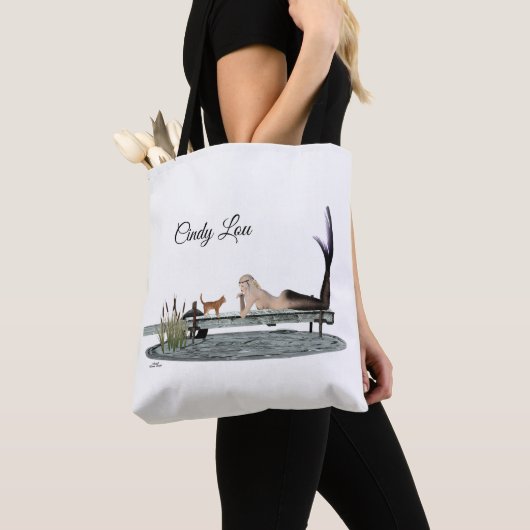 Meerjungfrau auf dem Dock Tote Bag Tasche (Von Nahem)