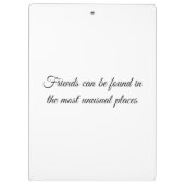 Meerjungfrau auf der Anlegestelle Klemmbrett (Rückseite)