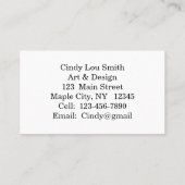 Meerjungfrau auf der Dock Business Card Visitenkarte (Rückseite)