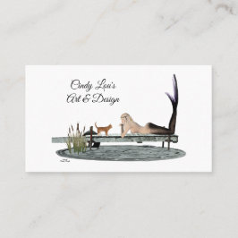 Meerjungfrau auf der Dock Business Card Visitenkarte
