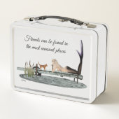 Meerjungfrau auf der Dock Metal Lunchbox (Rückseite)