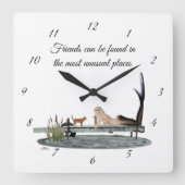 Meerjungfrau auf der Dock Wall Uhr (Vorderseite)