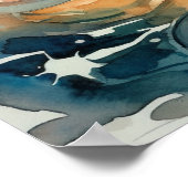 Meerjungfrau auf der Oberfläche singen Poster (Ecke)