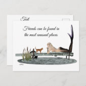 Meerjungfrau auf der Postkarte des Bootes (Vorne/Hinten)