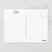 Meerjungfrau auf der Postkarte des Bootes (Rückseite)