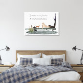 Meerjungfrau auf Dock gesteppte Leinwand Print (Insitu (Schlafzimmer))
