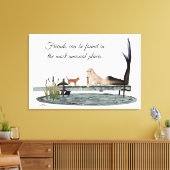 Meerjungfrau auf Dock gesteppte Leinwand Print (Insitu (Wohnzimmer))