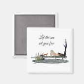 Meerjungfrau auf Dock Magnet (Vorderseite/Rückseite)