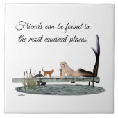 Meerjungfrau auf Keramik Fliese (Vorderseite)