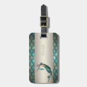 Meerjungfrau auf Meerjungfrau-Schwanz-Skala Gepäckanhänger (Vorderseite vertikal)