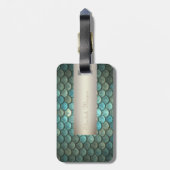 Meerjungfrau auf Meerjungfrau-Schwanz-Skala Gepäckanhänger (Rückseite vertikal)