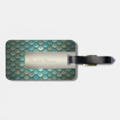 Meerjungfrau auf Meerjungfrau-Schwanz-Skala Gepäckanhänger (Rückseite horizontal)