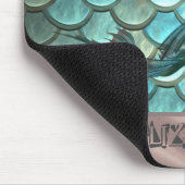 Meerjungfrau auf Meerjungfrau-Schwanz-Skala Mousepad (Ecke)