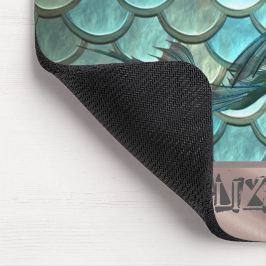 Meerjungfrau auf Meerjungfrau-Schwanz-Skala Mousepad (Ecke)