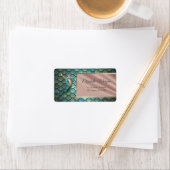 Meerjungfrau auf Meerjungfrau-Schwanz-Skala - Pers Adressaufkleber (Insitu)