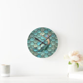 Meerjungfrau auf Meerjungfrau-Schwanz-Skala Runde Wanduhr (Zuhause)