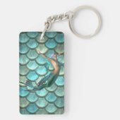 Meerjungfrau auf Meerjungfrau-Schwanz-Skala Schlüsselanhänger (Rückseite)