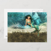Meerjungfrau auf Ocean Floor Postkarte (Vorne/Hinten)