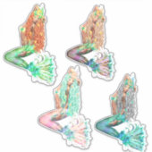 Meerjungfrau-Aufkleber Aufkleber (Vorderseite)