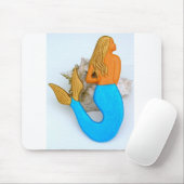 Meerjungfrau aus blauem Schwanz Mousepad (Mit Mouse)