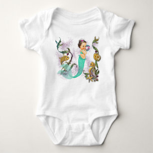 Meerjungfrau-Baby Baby Strampler