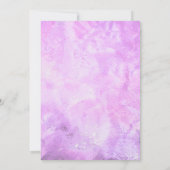 Meerjungfrau Baby Mädchen Shower Wasserfarbe Einfa Einladung (Rückseite)