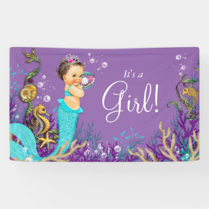 Meerjungfrau-Baby-Party Banner