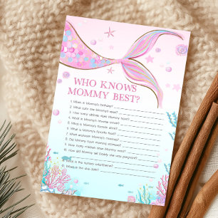 Meerjungfrau-Baby-Party Wer kennt Mama am besten S