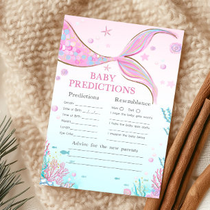 Meerjungfrau-Baby-Shower-Baby-Vorhersage-Spiel