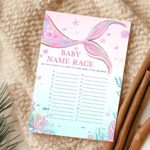 Meerjungfrau-Baby-Shower-Babynamen-Rennen-Spiel