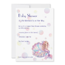 Meerjungfrau-Baby-Shower-Einladung – Eine kleine M